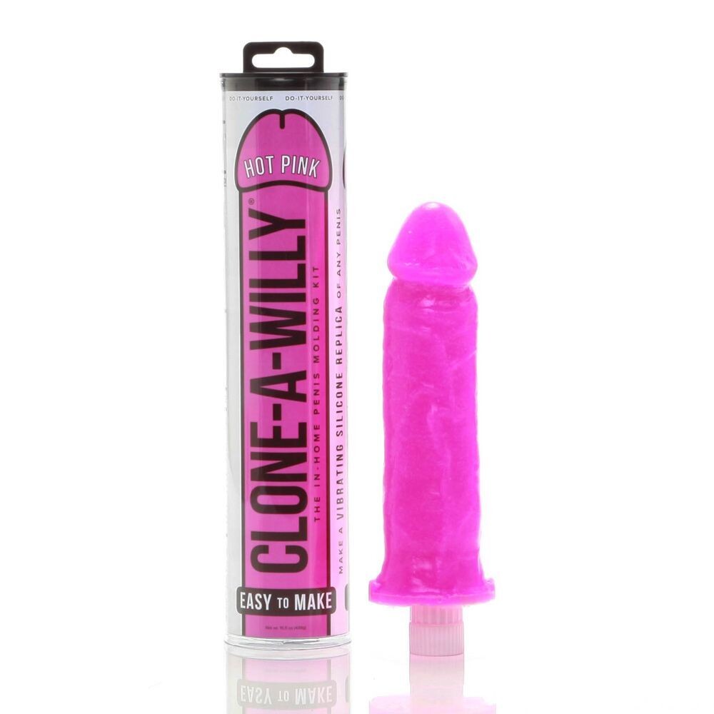 Clone A Willy Hot Pink Vibrator|Front View|"pink design - front view"
