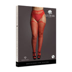 Le Desir Suspender Rhinestone Pantyhose Red UK 14 to 20|Back View|"plus size red rhinestone pantyhose - back view"