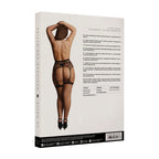 Le Desir Striped Fishnet Garterbelt UK 14 to 20|Detail View|"plus size fishnet garter belt - detail view"