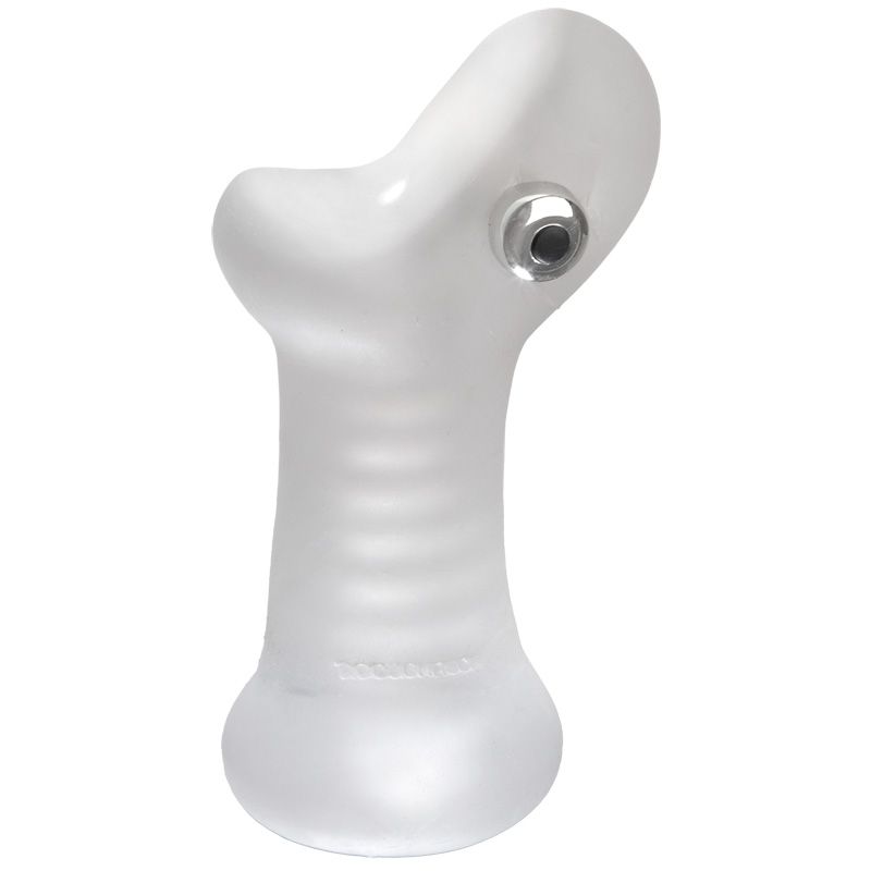 The Super Sucker Ribbed Waterproof Stroker Masturbator|Front View|"sucker design - front view"