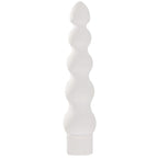 White-Nights-7-Inch-Ribbed-Anal-Vibrator|Front View|"ribbed vibrator-front view"