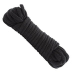 Japanese Style Bondage Rope In Black|Front View|"black japanese bondage rope-front view adult toys direct"|