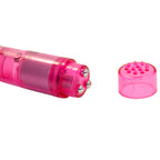 Pink-Powerful-Pocket-Mini-Vibrator|Side View|"discreet portable design-side view"