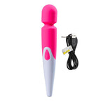 iWand 10 Speed Waterproof Rechargeable Wand Pink | Angle | "rechargeable wand design - angle view"