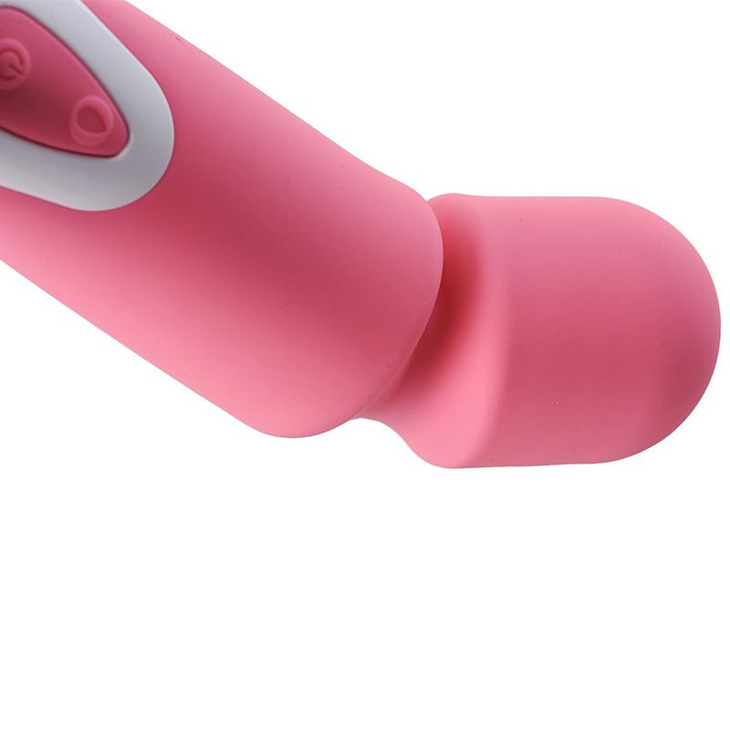 iWand 10 Speed Waterproof Rechargeable Wand Pink | Detail | "speed control settings - detail view"