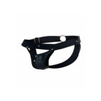 Male Basics Dngeon Peekaboo Jock Black One Size|Set View|"complete jock set-set view"|