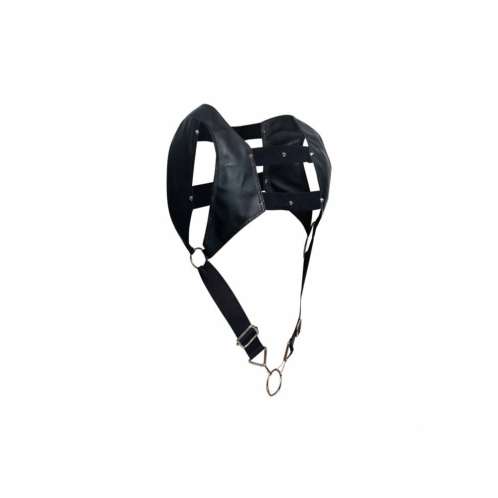 Male Basics Dngeon Crop Top Cock Ring Harness|Set View|"complete set-set view"|