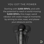 Doxy Die Cast 3 Rechargeable Wand Matte Black | Detail | "digital control interface - detail view"