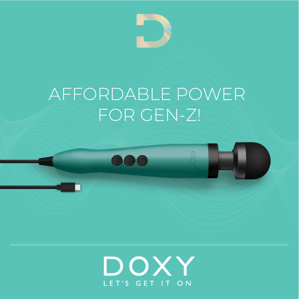 Doxy Wand 3 Turquoise USB Powered | Detail | "wand controls - detail view"