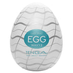 Tenga Wavy 2 Egg Masturbator|Front View|"wavy design - front view"