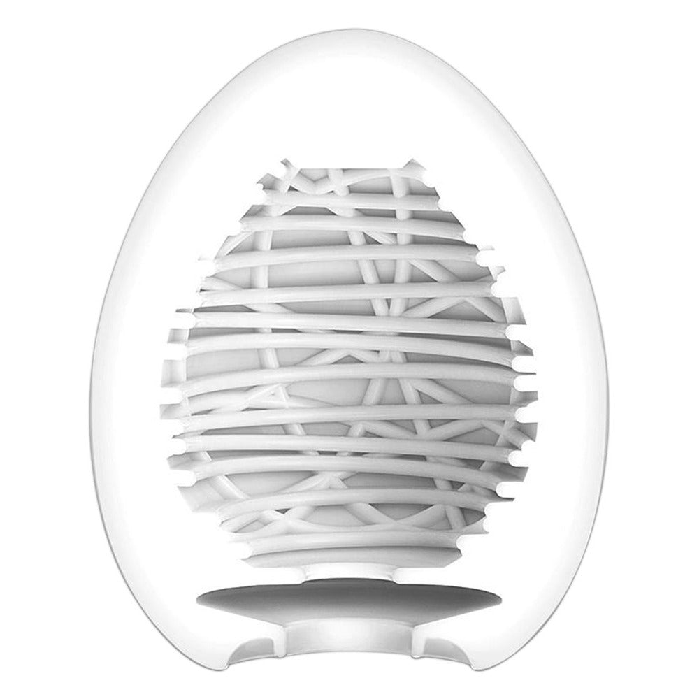 Tenga Silky 2 Egg Masturbator|Side View|"egg detail - side view"
