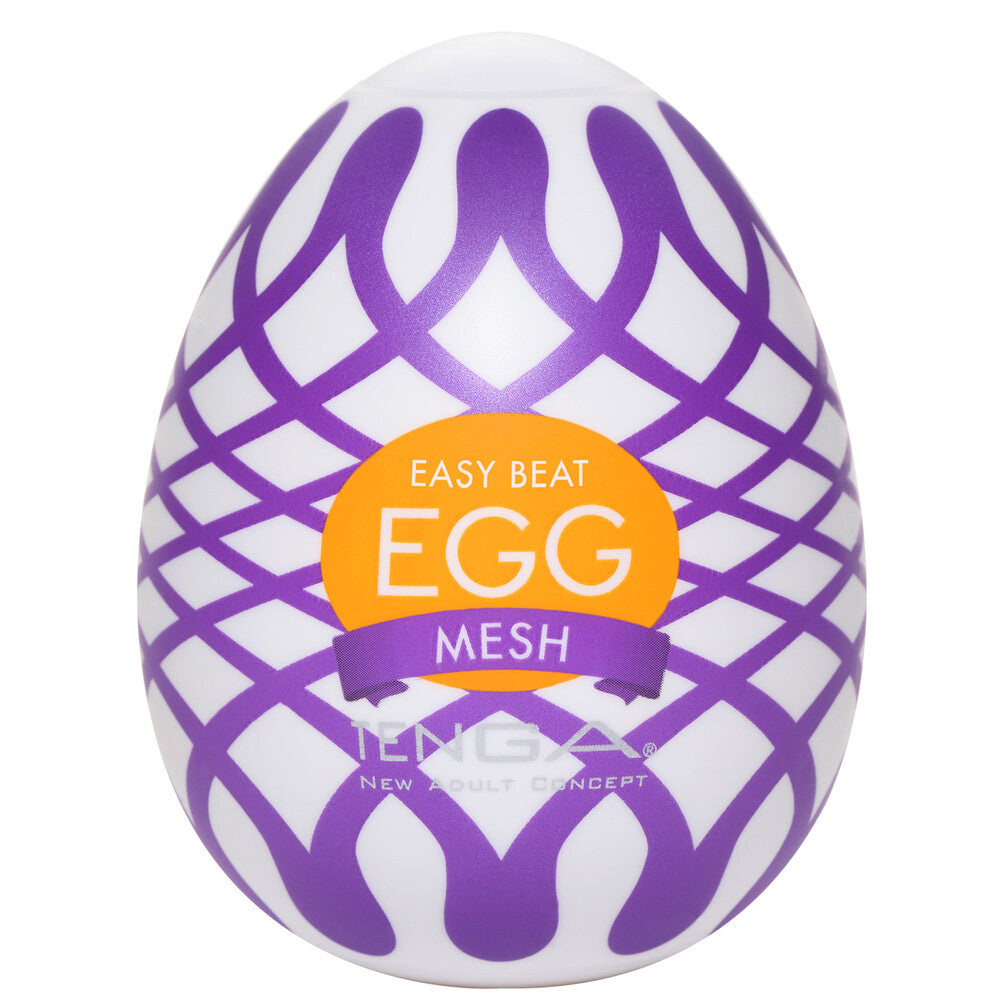 Tenga Mesh Egg Masturbator|Front View|"mesh design - front view"