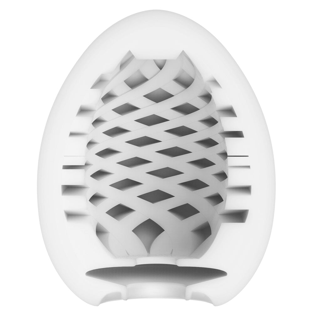Tenga Mesh Egg Masturbator|Side View|"egg detail - side view"