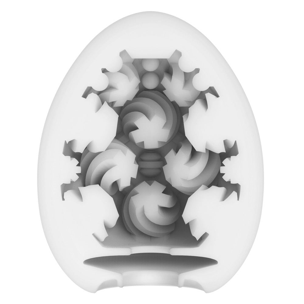 Tenga Curl Egg Masturbator|Side View|"egg detail - side view"