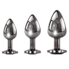 Evolved-Black-Gem-Anal-Plug-Set|Front View|"gem set-front view"