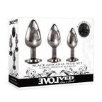 Evolved-Black-Gem-Anal-Plug-Set|Set View|"complete kit-set view"