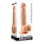 Evolved 8 Inch Realistic Dildo Flesh Pink|Detail View|"surface detail - detail view"
