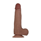 Evolved Real Flex Skin Poseable Inch Dildo Flesh Brown|Front View|"flex design - front view"