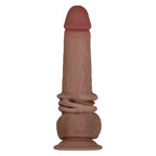 Evolved Real Flex Skin Poseable Inch Dildo Flesh Brown|Back View|"quality build - back view"