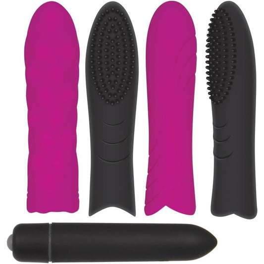 Evolved Trio Pleasure Sleeve Kit With Bullet|Front View|"sleeve and bullet kit - front view"