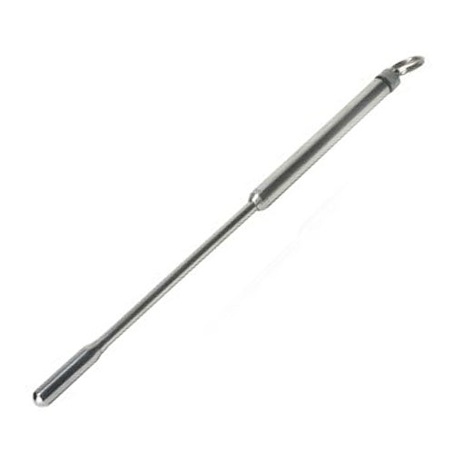Master Series 7.5 Inch Stainless Steel Vibrating Urethral Sound|Front View|"7.5inch vibrating urethral sound steel-front view adult toys direct"|
