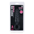 Dark Stallions Ass Cork 4 Inch Silicone Butt Plug|Side View|"stallion design-side view"|