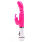 Slim-GSpot-Twelve-Speed-Rabbit-Vibrator-Neon-Pink|Front View|"neon pink-front view"
