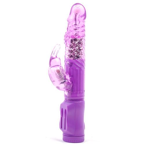 Basic-Purple-Multispeed-Rabbit-Vibrator|Front View|"purple rabbit-front view"