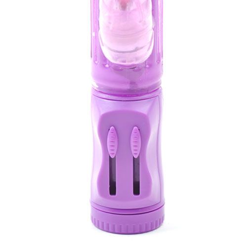 Basic-Purple-Multispeed-Rabbit-Vibrator|Side View|"multispeed design-side view"