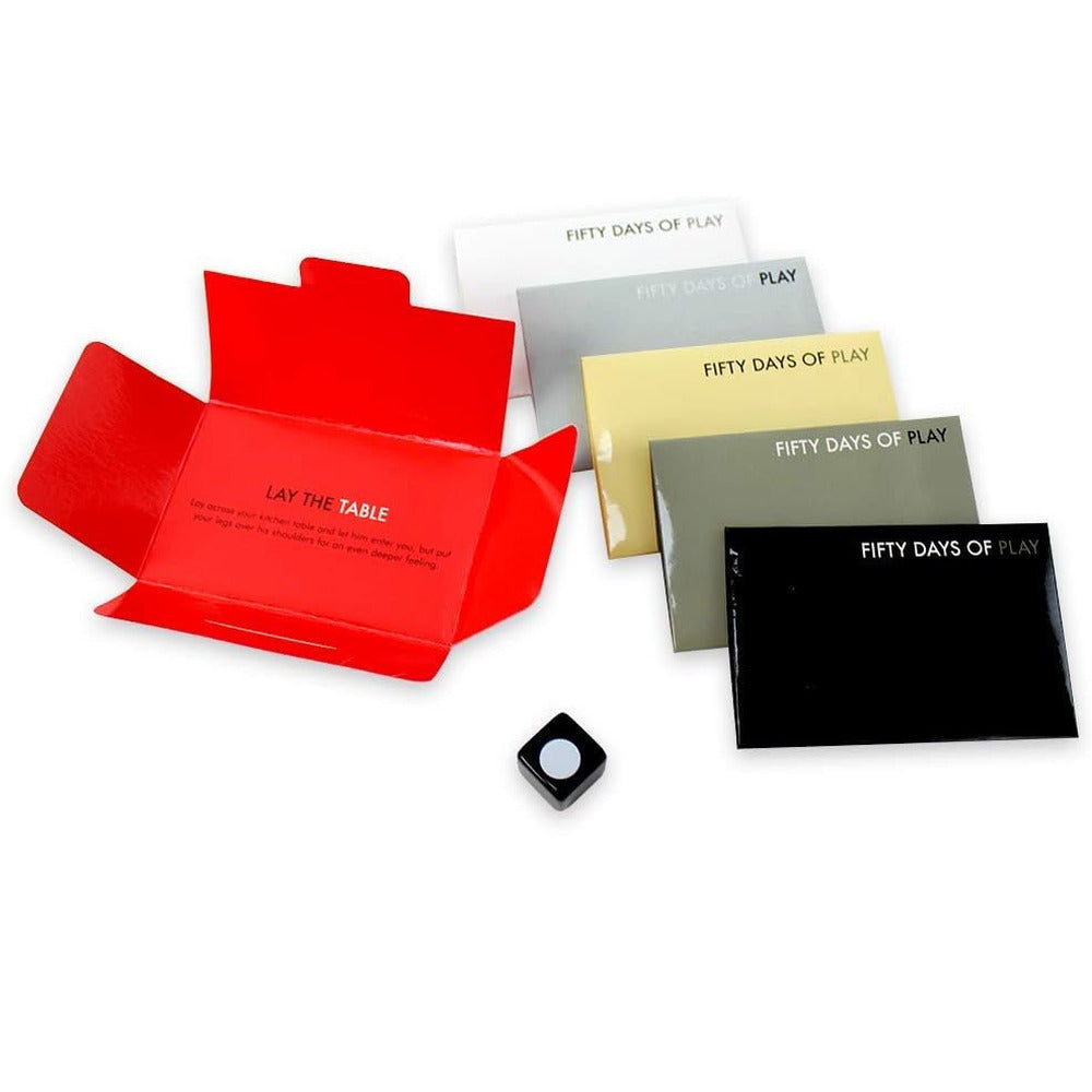 Fifty Days of Play Naughty Adult Game|Back View|"adult board game - back view"