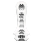 Tenga Flex Silky White Masturbator|Side View|"silky detail - side view"