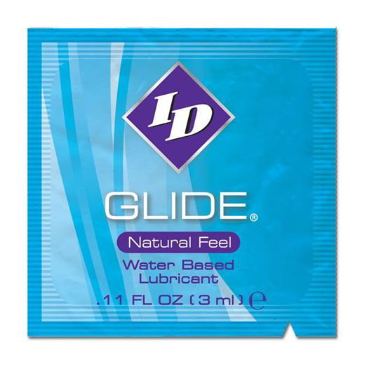 ID Glide 3ml Sachet|Front View|"sample sachet-front view adult toys direct"|