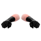Fist-It-Black-Latex-Short-Gloves|Front View|"premium latex gloves-front view"