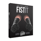 Fist-It-Black-Latex-Short-Gloves|Side View|"glove design-side view"