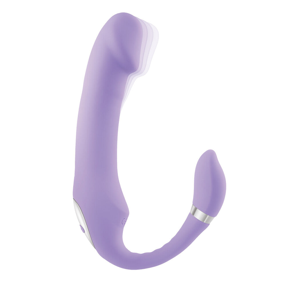 Gender X Orgasmic Orchid C Shaped Vibrator|Front View|"C-shaped pleasure device - front view"