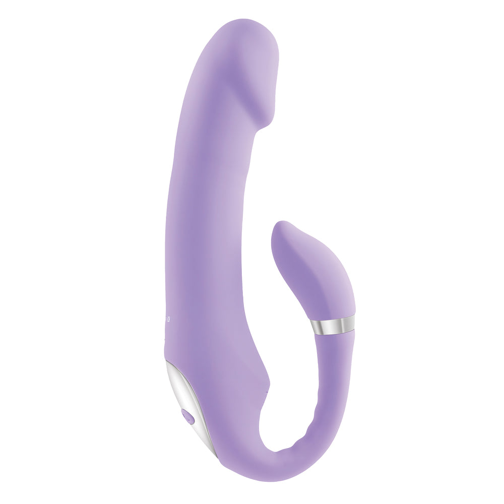 Gender X Orgasmic Orchid C Shaped Vibrator|Side View|"Premium curved stimulator - side view"