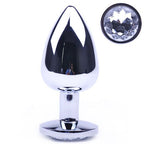 Large-Metal-Anal-Plug-With-Clear-Crystal|Detail View|"product features-detail view"