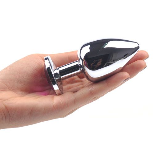 Large-Metal-Anal-Plug-With-Clear-Crystal|Set View|"complete kit-set view"