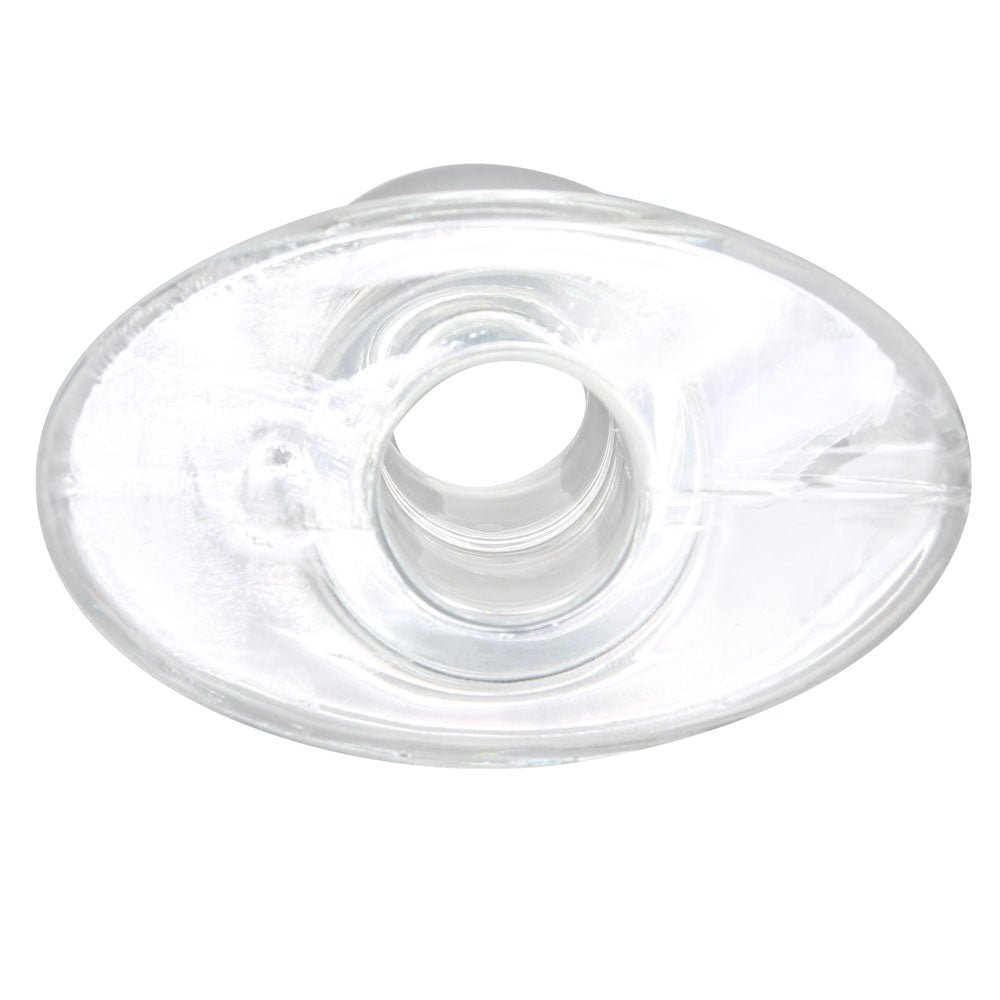 Perfect Fit Tunnel Plug Medium Clear|Detail View|"clear plug features-detail view"|