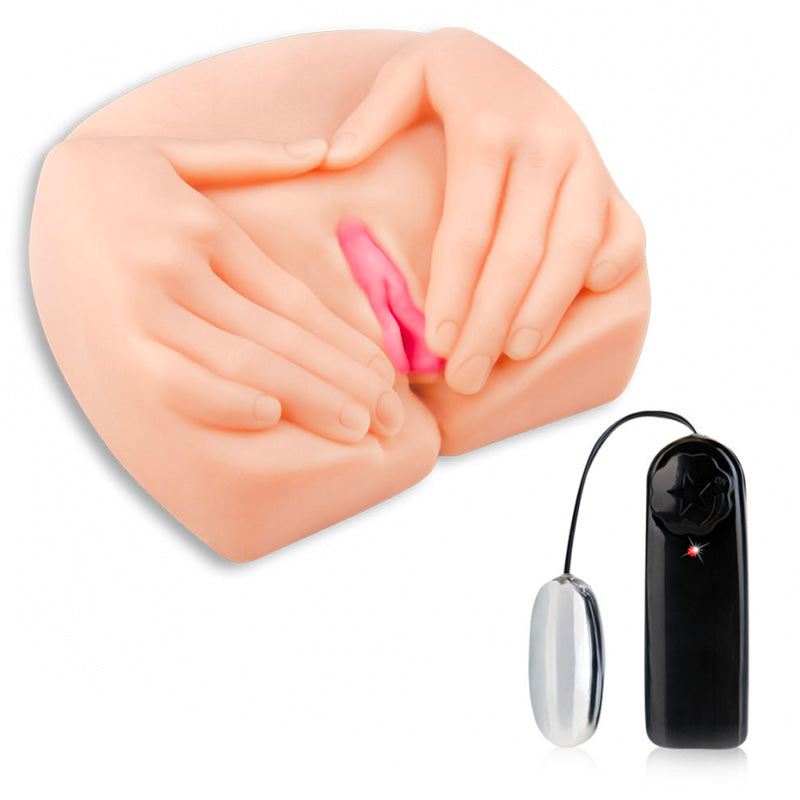 Hustler Vibrating Spread Open Pussy And Ass|Front View|"Dual entry vibrating pleasure system - front view"