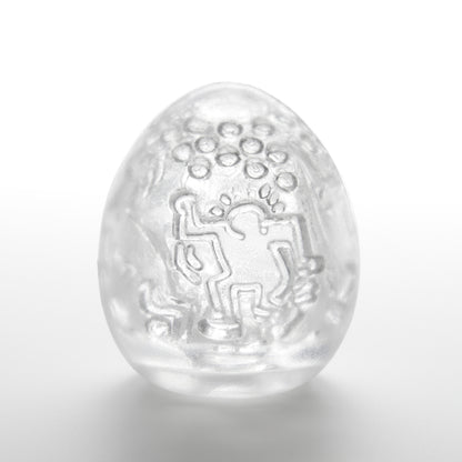 Tenga Keith Haring Dance Egg Masturbator|Side View|"egg detail - side view"