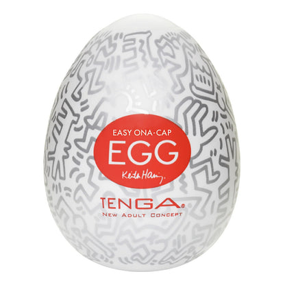 Tenga Keith Haring Party Egg Masturbator|Front View|"party design - front view"