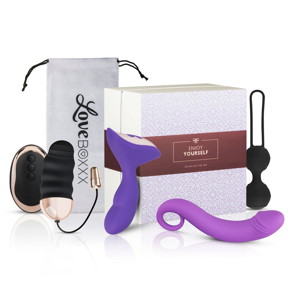 Loveboxxx Solo Womens Box Gift Set|Front View|"womens pleasure kit - front view"