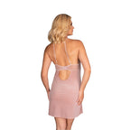 Corsetti Thorjako Nightdress And Thong Pink|Side View|"pink nightdress set - side view"