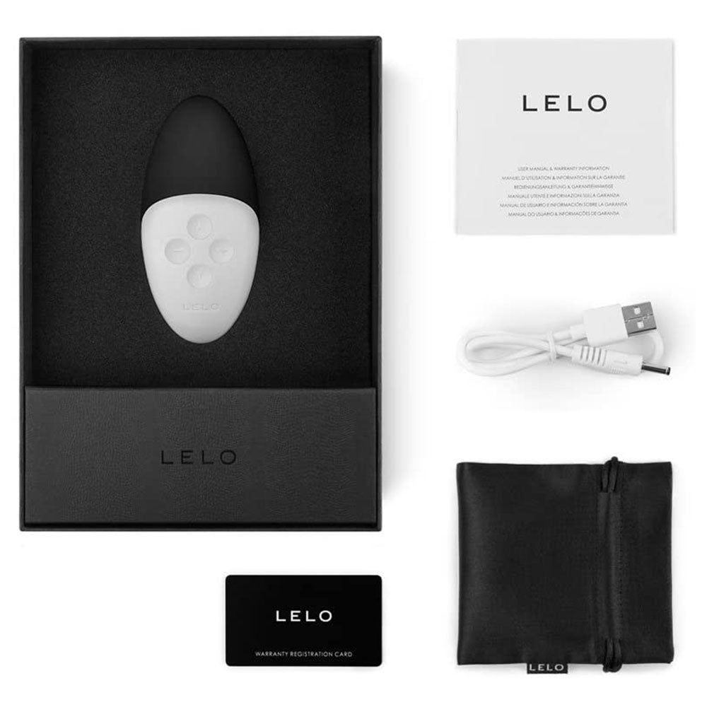 Lelo SIRI 2 Rechargeable Massager Black|Side View|"Premium pleasure device - side view"
