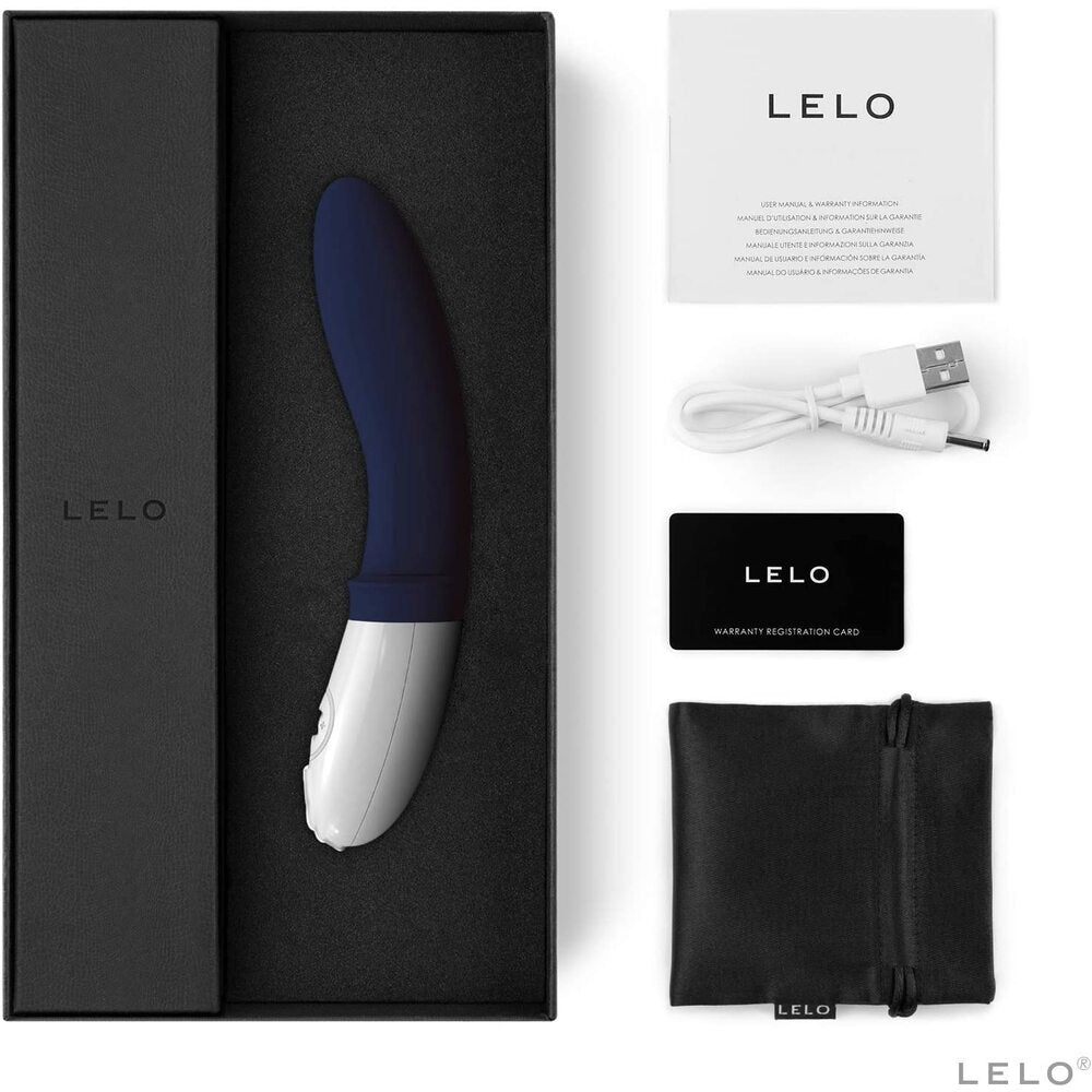 Lelo-Billy-2-Rechargeable-Prostate-Massager-Deep-Blue|Side View|"ergonomic design-side view"