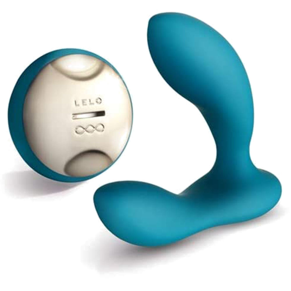 Lelo-Hugo-Prostate-Massager-Ocean-Blue|Front View|"premium massager-front view"