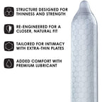 Lelo Hex Original Condoms 3 Pack|Side View|"pack features-side view"|
