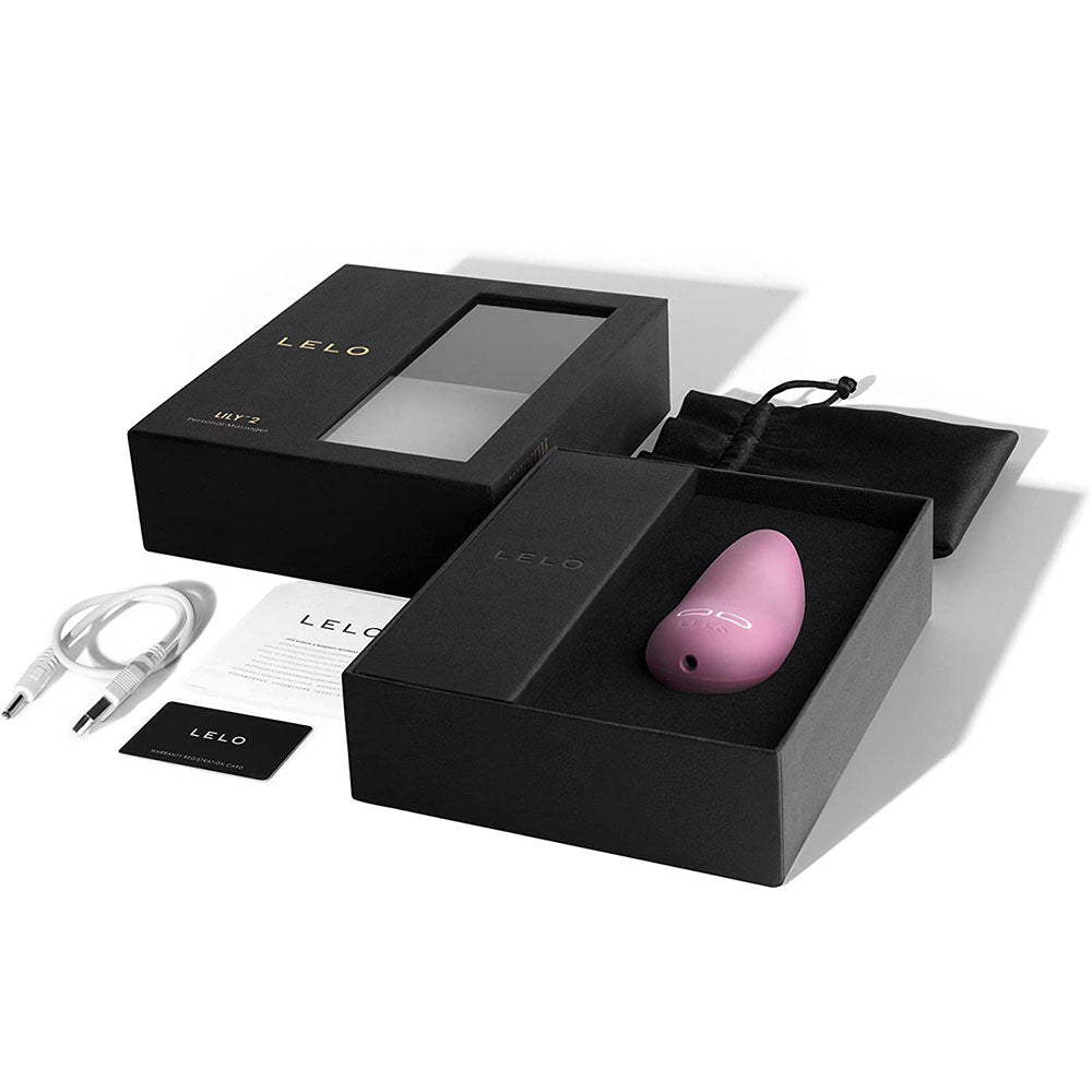 Lelo Lily 2 Rechargeable Clitoral Vibrator Pink Rose and Wisteri|Side View|"Premium pleasure device - side view"