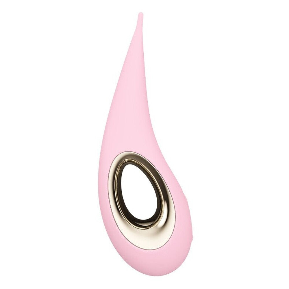 Lelo Dot Elliptical Clitoral Stimulator Pink|Front View|"Pink dot stimulator - front view"